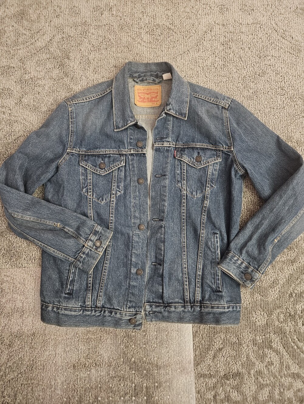 LEVI'S Trucker Jacket Men's Large Dark Wash
